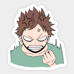 Angry Anime Boy Sticker